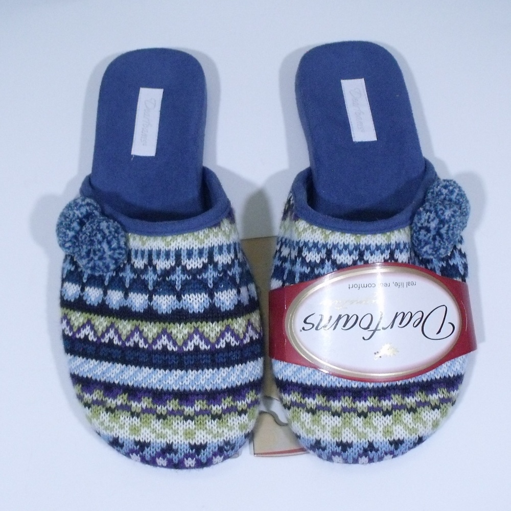 Dearfoams Knit Slide On Slippers